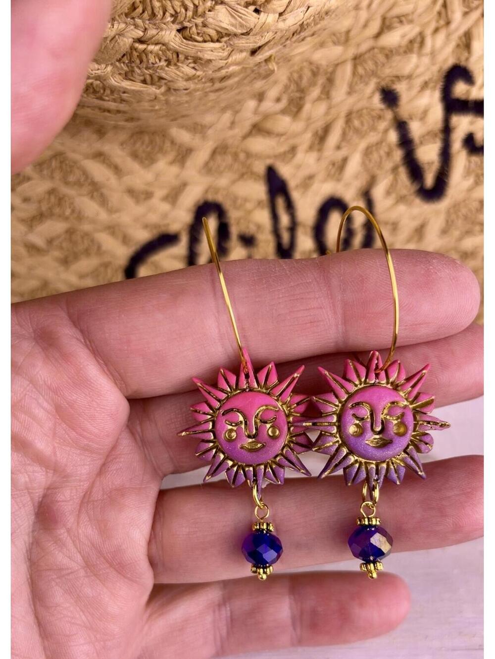 The Astrid Gradient Hoop Purple